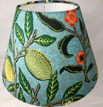 Load image into Gallery viewer, Fruit (large) - Turquoise - 12" Base x 6" high - White Interior - William Morris