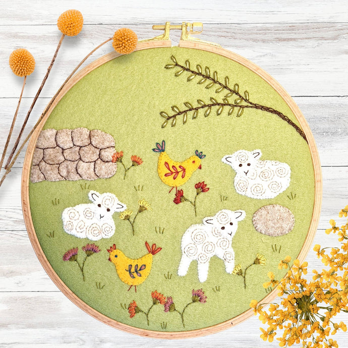 Playing in the Meadow Appliqué Hoop Craft Kit