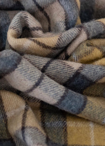 Buchanan Natural Tartan Recycled Wool Blanket
