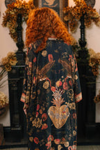 Heart of Gold Opera Duster Kimono Robe w/ Sacred Heart