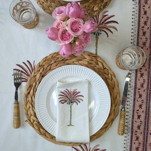 Palm Tree Pink Tablecloth