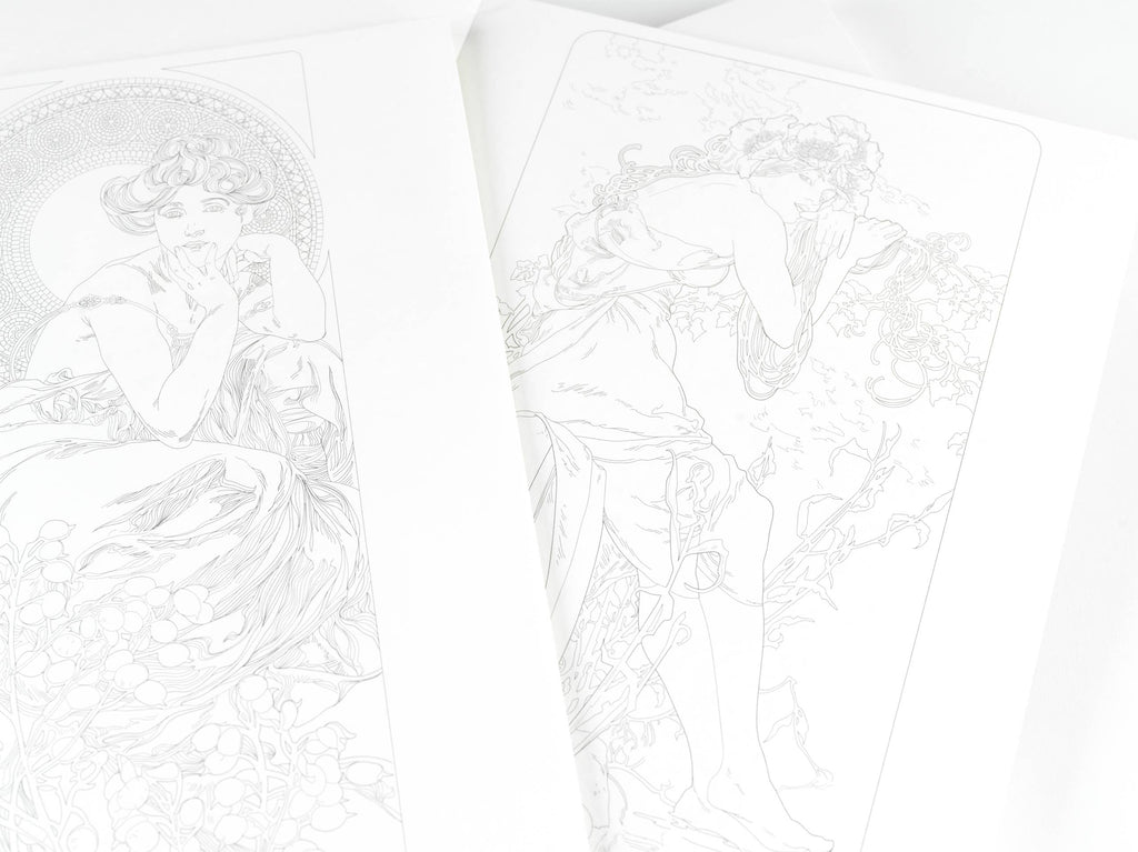 Alphonse Mucha Artists' Colouring Book
