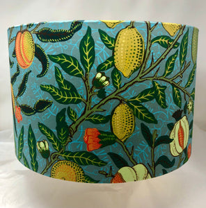 The Pomegranate  - 16"x10" Drum Lampshade - Gold Interior/William Morris