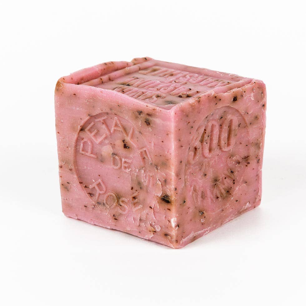 Marseille soap block - 300g - Crushed Rose petals