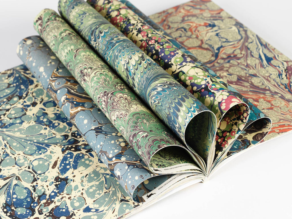 Marbled Paper Designs Gift & Creative Paper Book Vol. 102