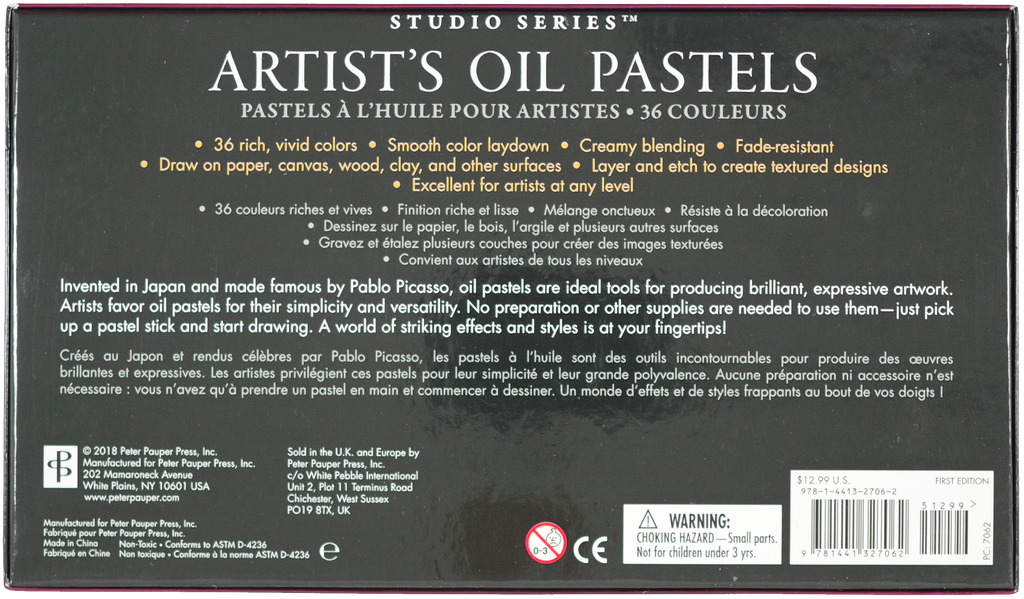 Pastels à l'huile pour artistes de la série Studio