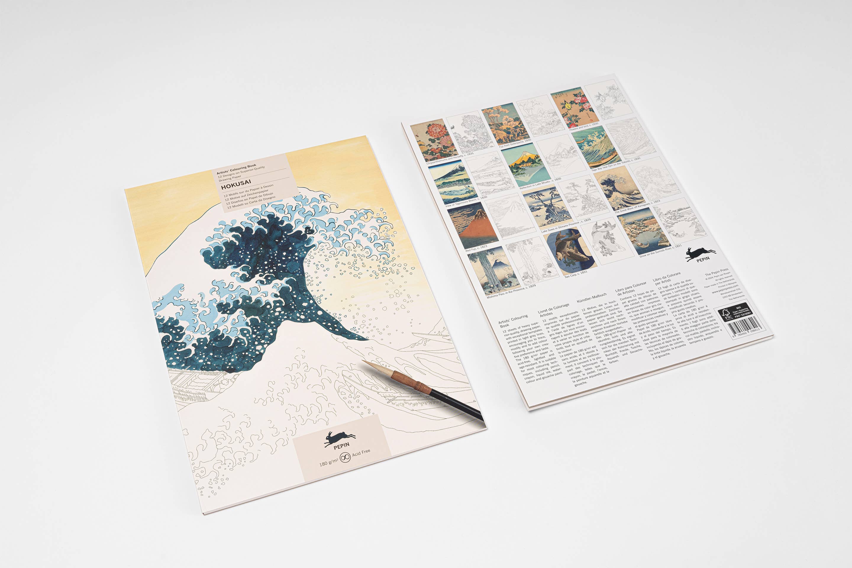 Hokusai Artists' Colouring Book