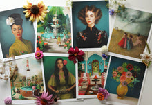 Load image into Gallery viewer, Beatrice In The Garden On Her 6th Birthday Art Print-8.5X11
