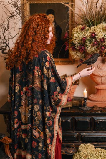 Heart of Gold Goddess Starduster Kimono w/ Sacred Heart