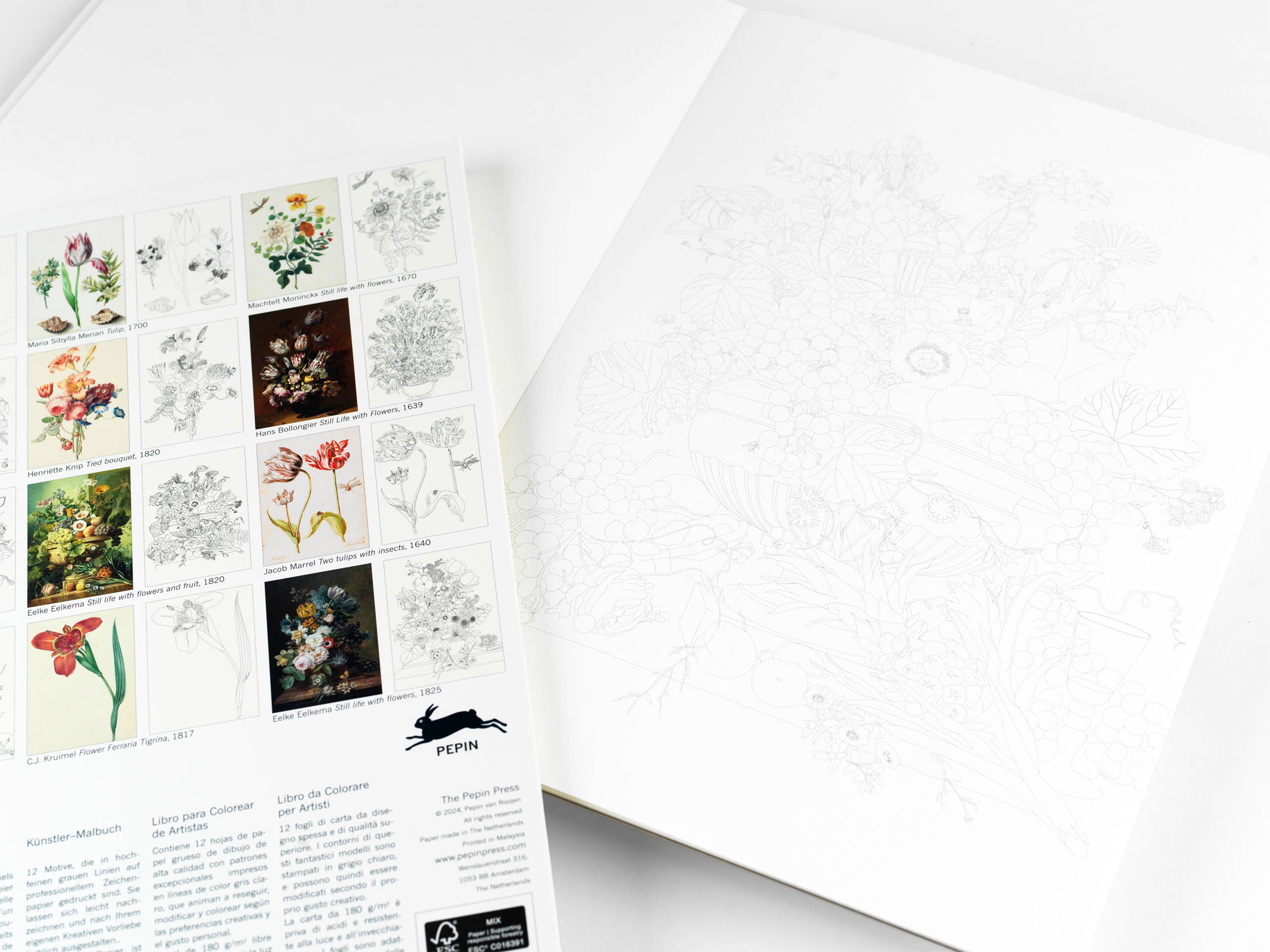 Floral Images Artists' Colouring Book