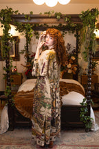 Golden Hour Opera Duster Kimono Robe w/ boho floral print