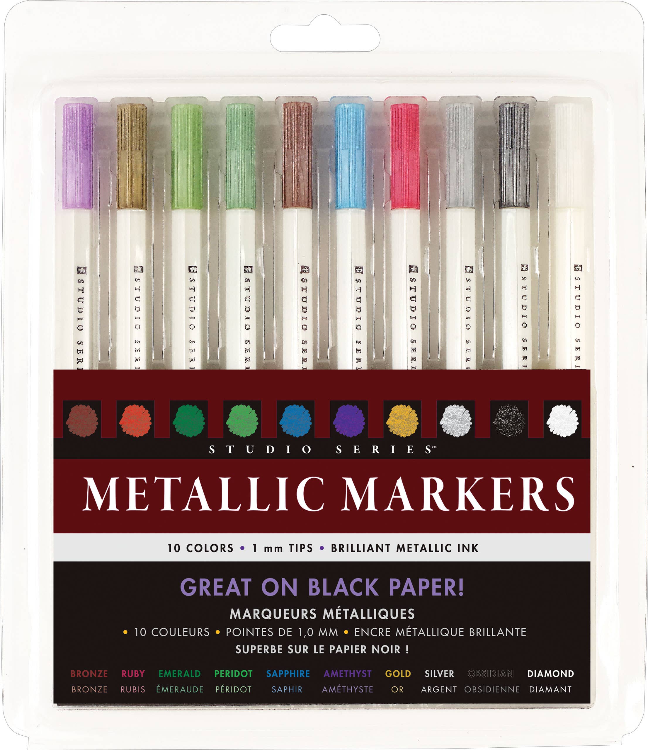 Marqueurs métalliques de la série Studio (lot de 10)