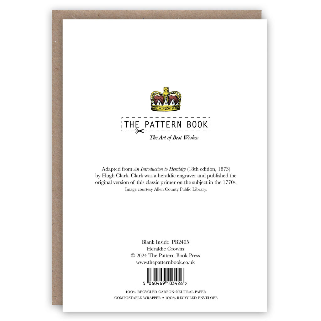 Heraldic Crowns greeting card