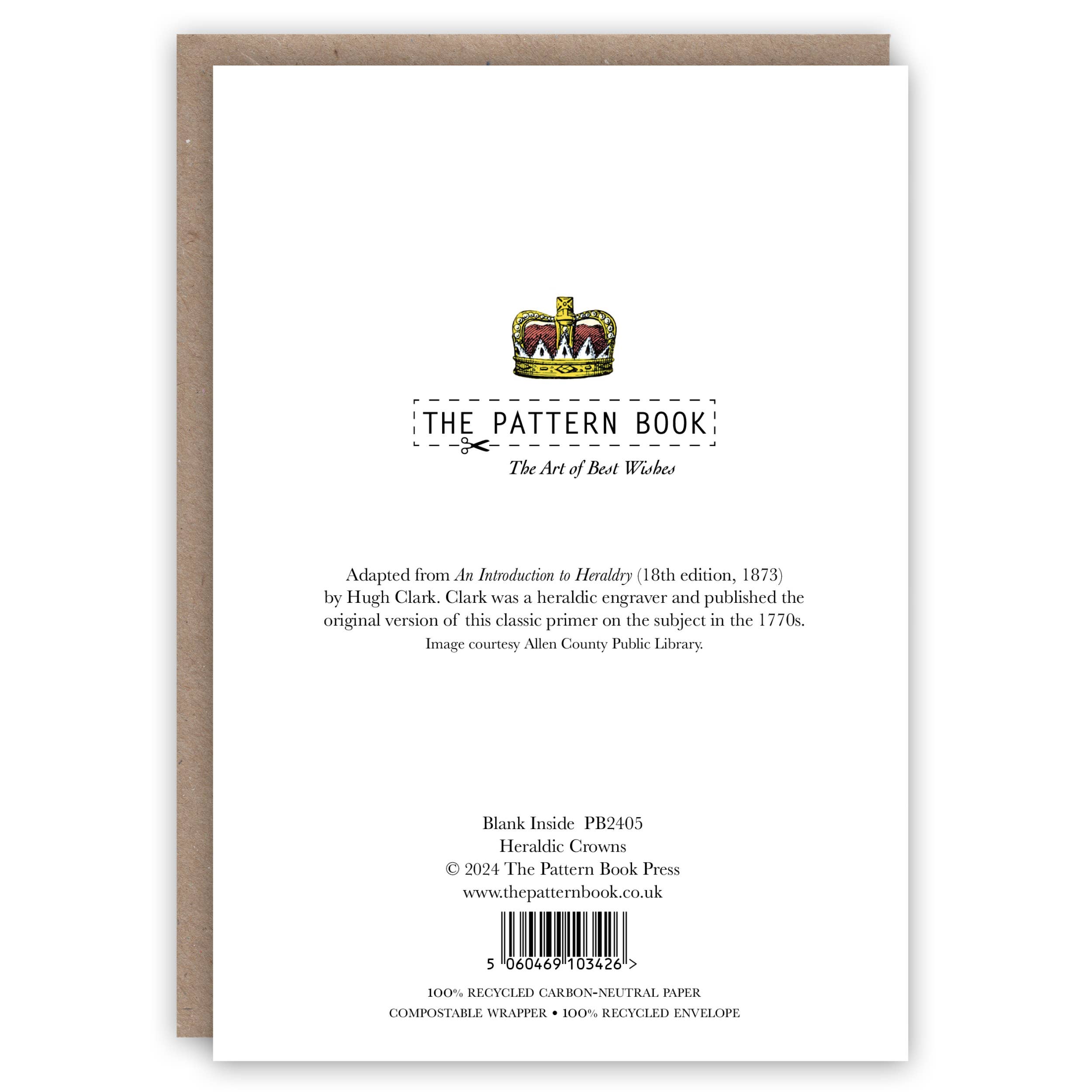 Heraldic Crowns greeting card