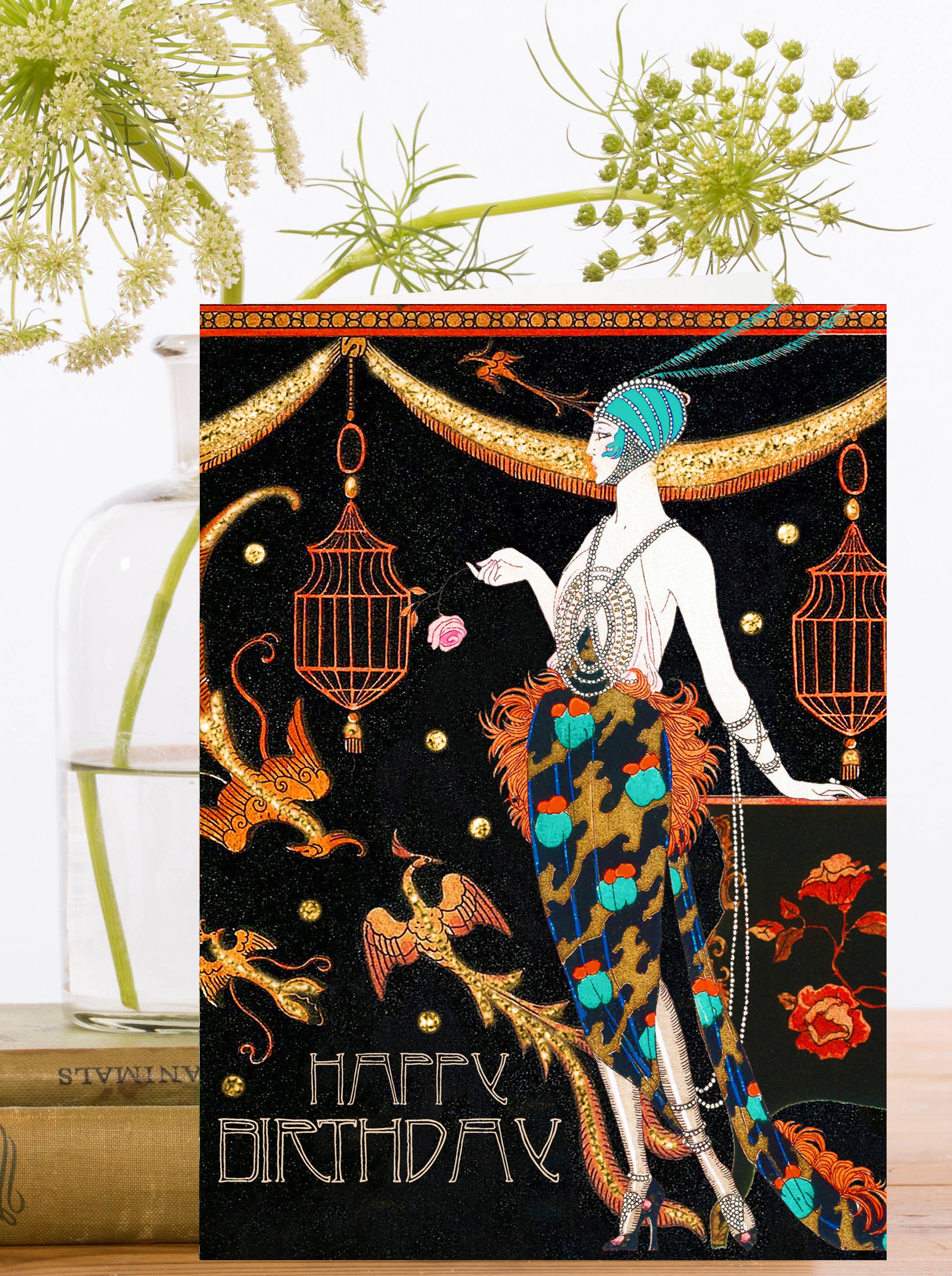 HB224P ~ Hand Glittered Birthday Card