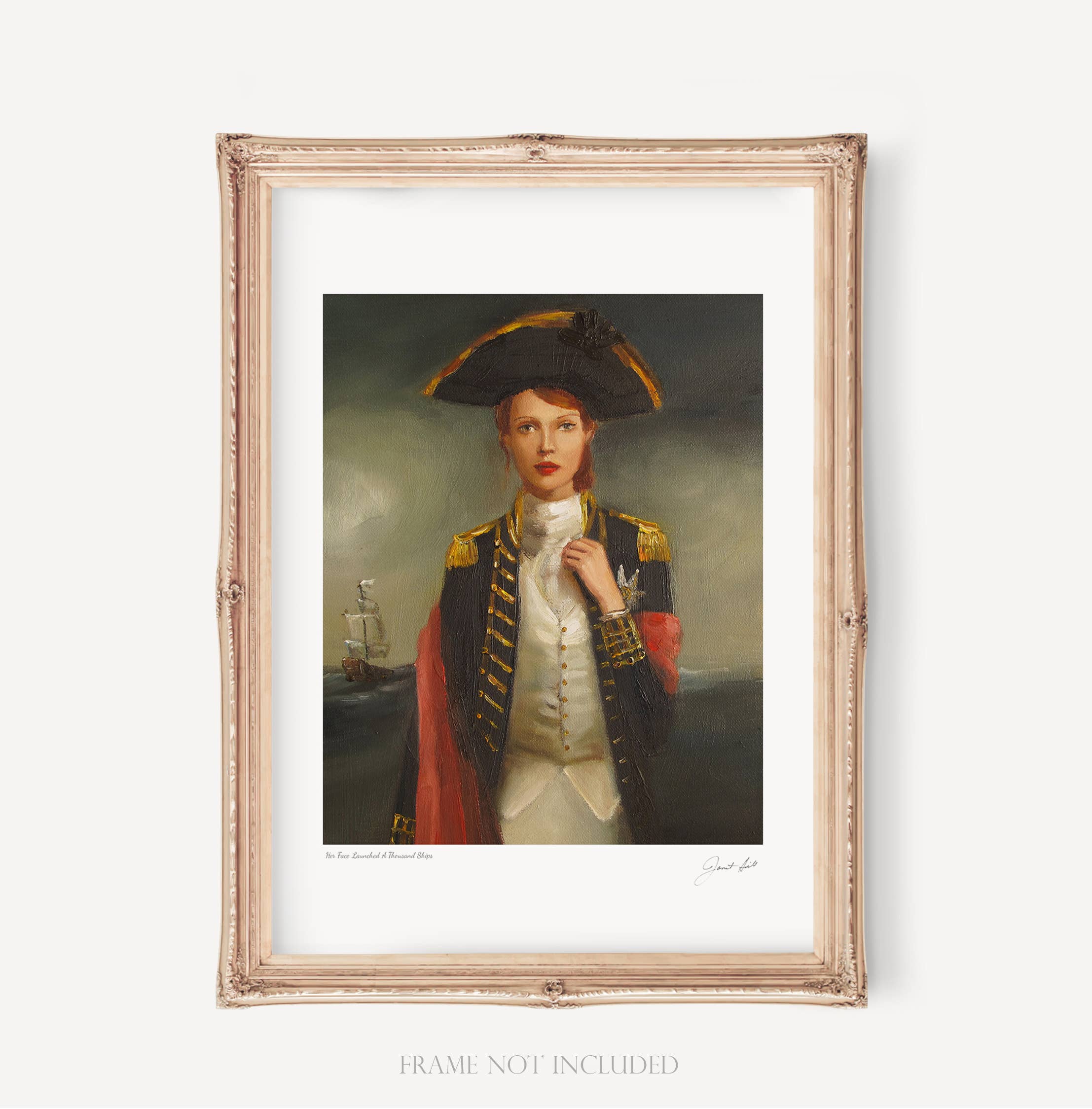 Impression artistique « Son visage a lancé un millier de navires » 10,75"x13,75"
