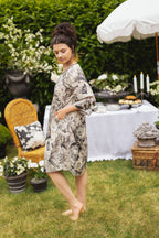 Honey & The Moon Artist Dress w/ Pockets, Florals & Bees: S/M (fits approx. size 6-10)