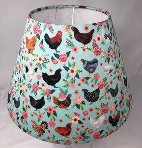 The Henny Penny Lampshade - 12" Base x 6" high - White Interior