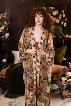 Golden Hour Opera Duster Kimono Robe w/ boho floral print
