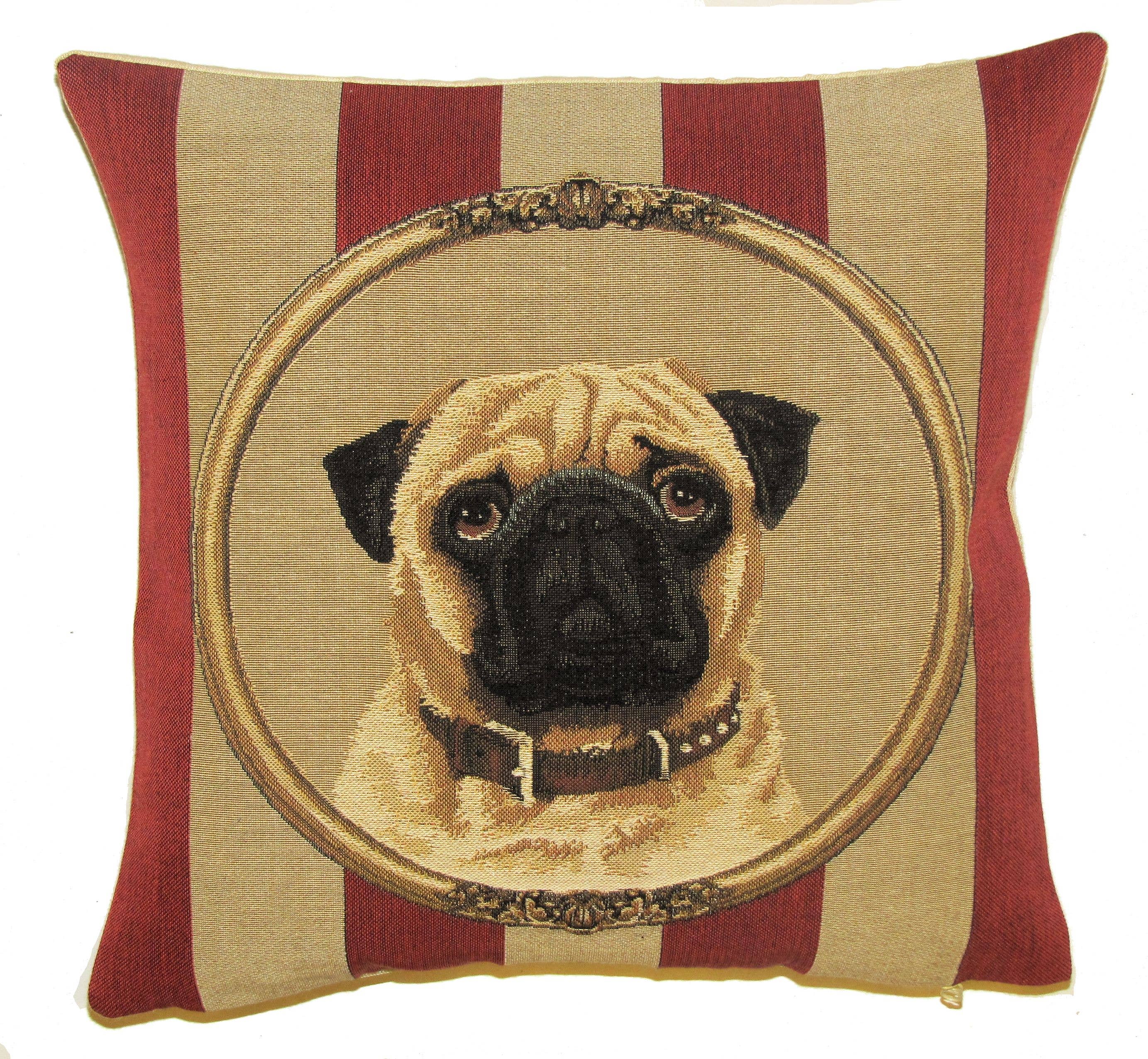 Decorative Pillow Pug Portrait