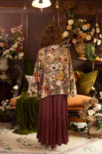 Golden Hour Pixie Duster Cropped Kimono w/ Florals
