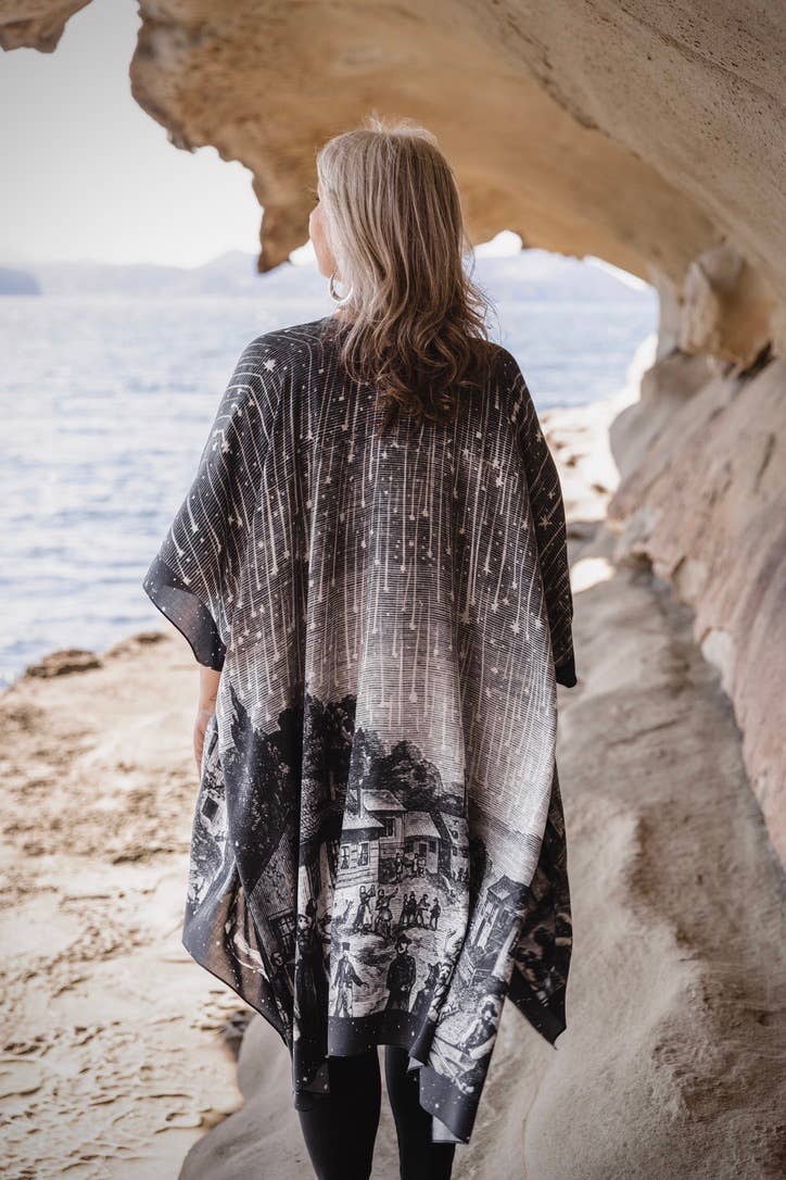 The Stargazer Goddess Duster Kimono w/ Celestial Print