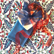 Load image into Gallery viewer, Tablecloth 60X60 Victoria and Al Red/Blue