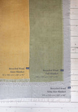 Load image into Gallery viewer, Recycled Wool King Blanket in Olive Herringbone