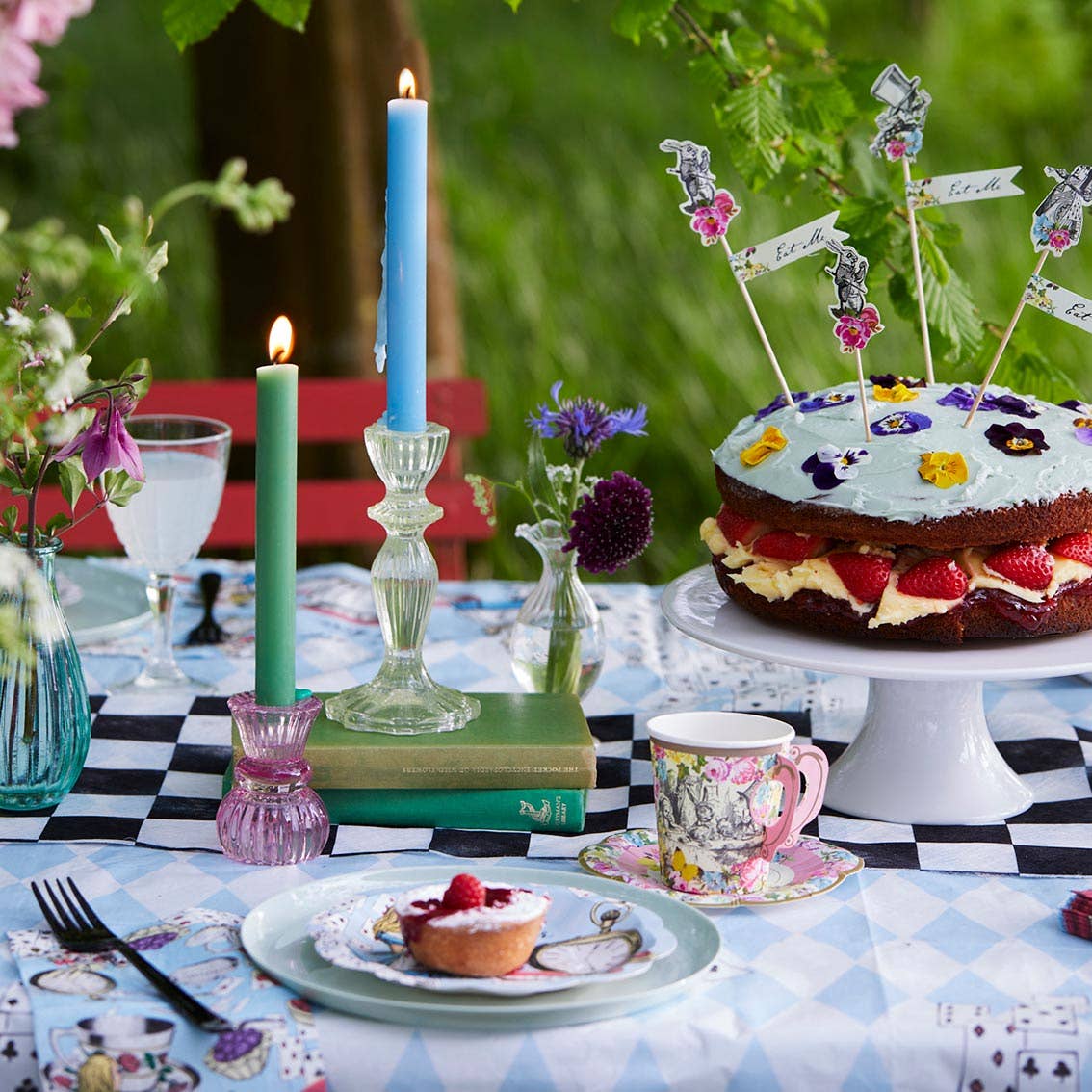 Green Glass Candlestick