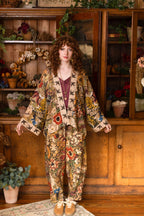 Golden Hour Pixie Duster Cropped Kimono w/ Florals