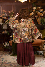 Golden Hour Pixie Duster Cropped Kimono w/ Florals