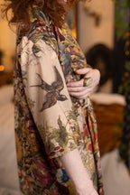 Golden Hour Artist Dress Tunic w/ Pockets & Floral Print: S/M (fits approx. size 6-10)