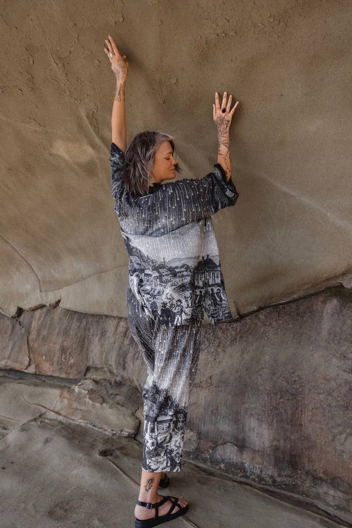 The Stargazer Matineé Duster (mid-length) w/ Celestial Print