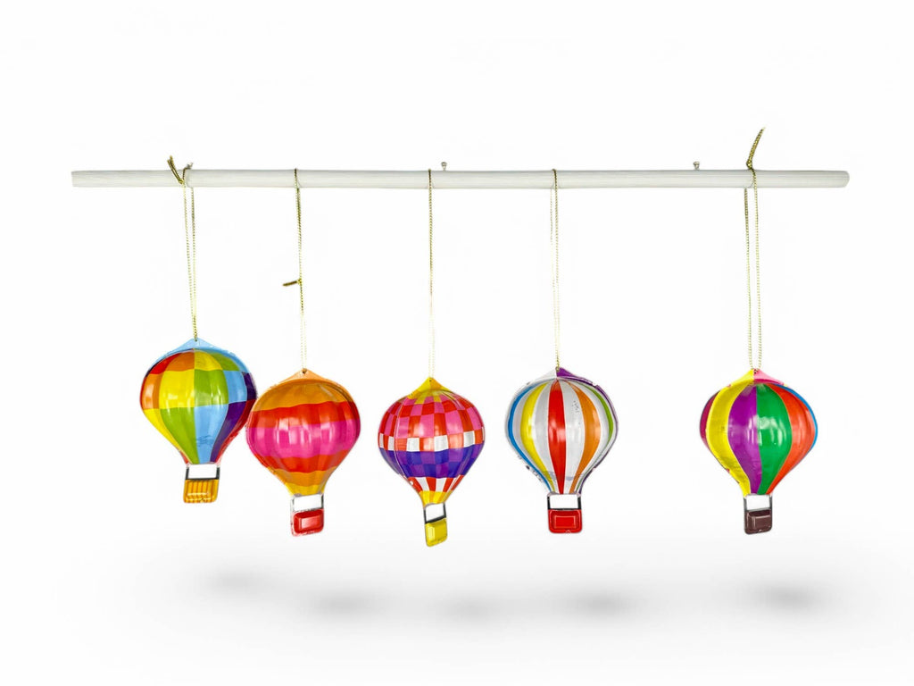 Tinplate Hot Air Balloon Decoration - Box of 10 pcs