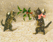 Load image into Gallery viewer, Little Vintage  Christmas Card with Glitter