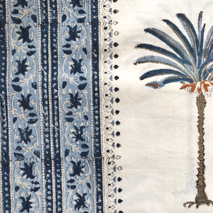 Palm Tree Blue XXL Tablecloth - 70"x134"