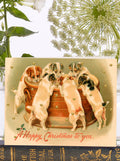 VT006P ~ Little Vintage  Christmas Card with Glitter