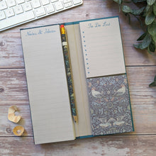 Load image into Gallery viewer, Tall Notepad &amp; Pencil Set - William Morris - Birds