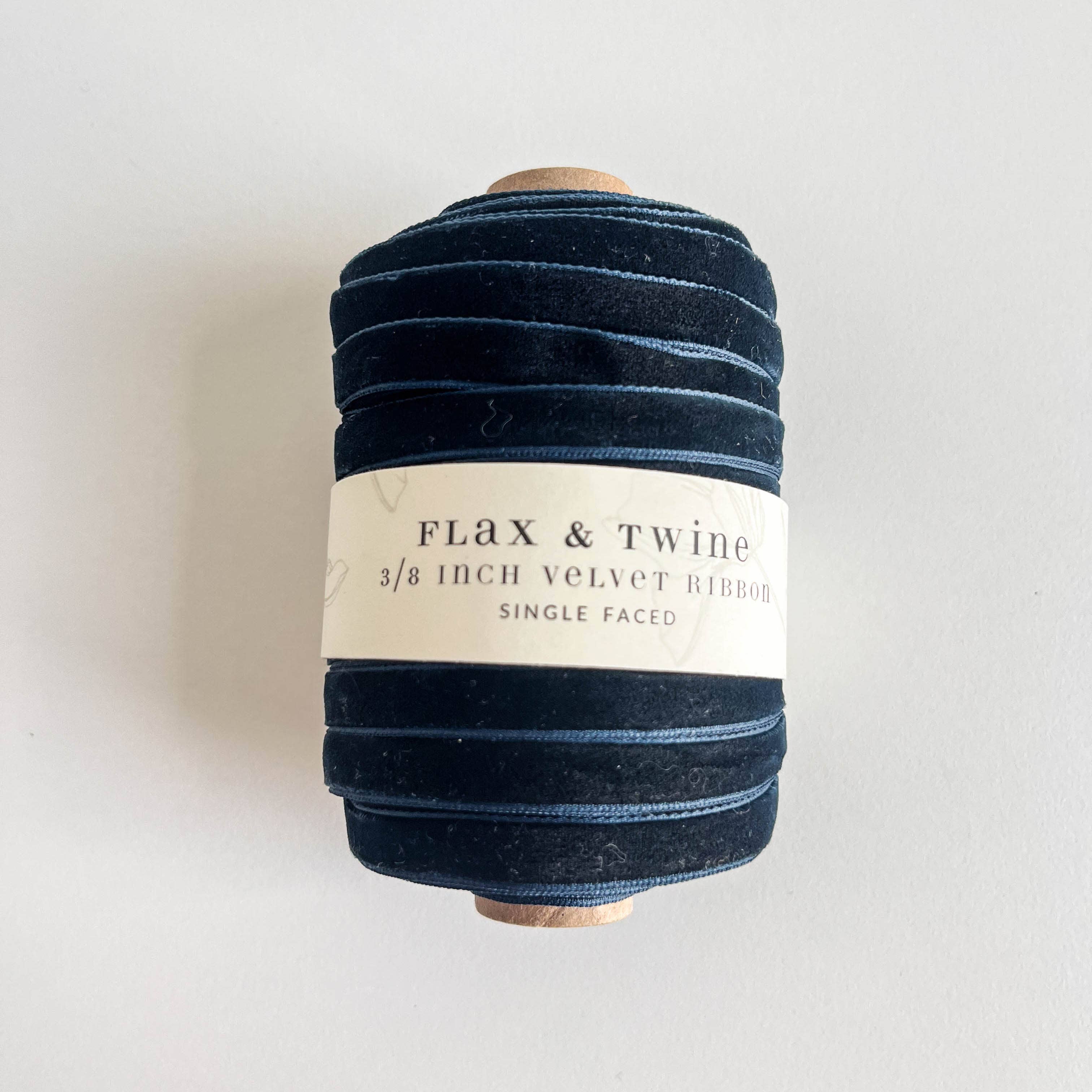 Flax & Twine 3/8" Velvet Ribbon - 30 Yards: Shell