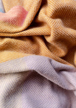 Load image into Gallery viewer, Recycled Wool Blanket in Mustard Frame Check