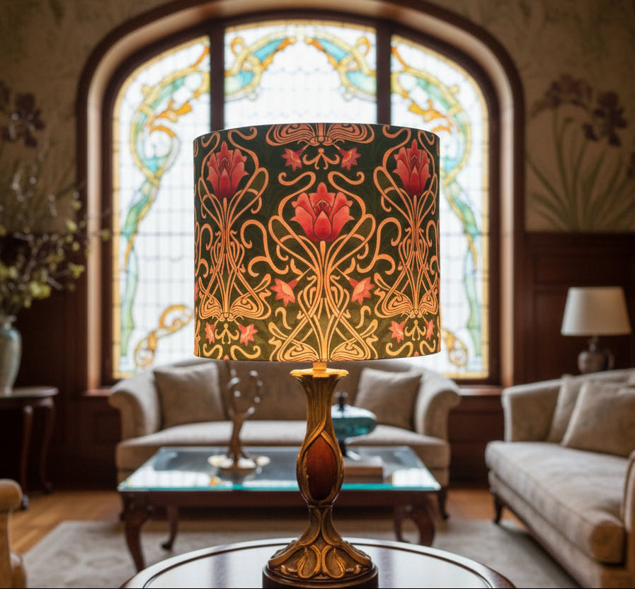 Art Nouveau Lampshade – Handmade Maximalist Design | Honeychurch