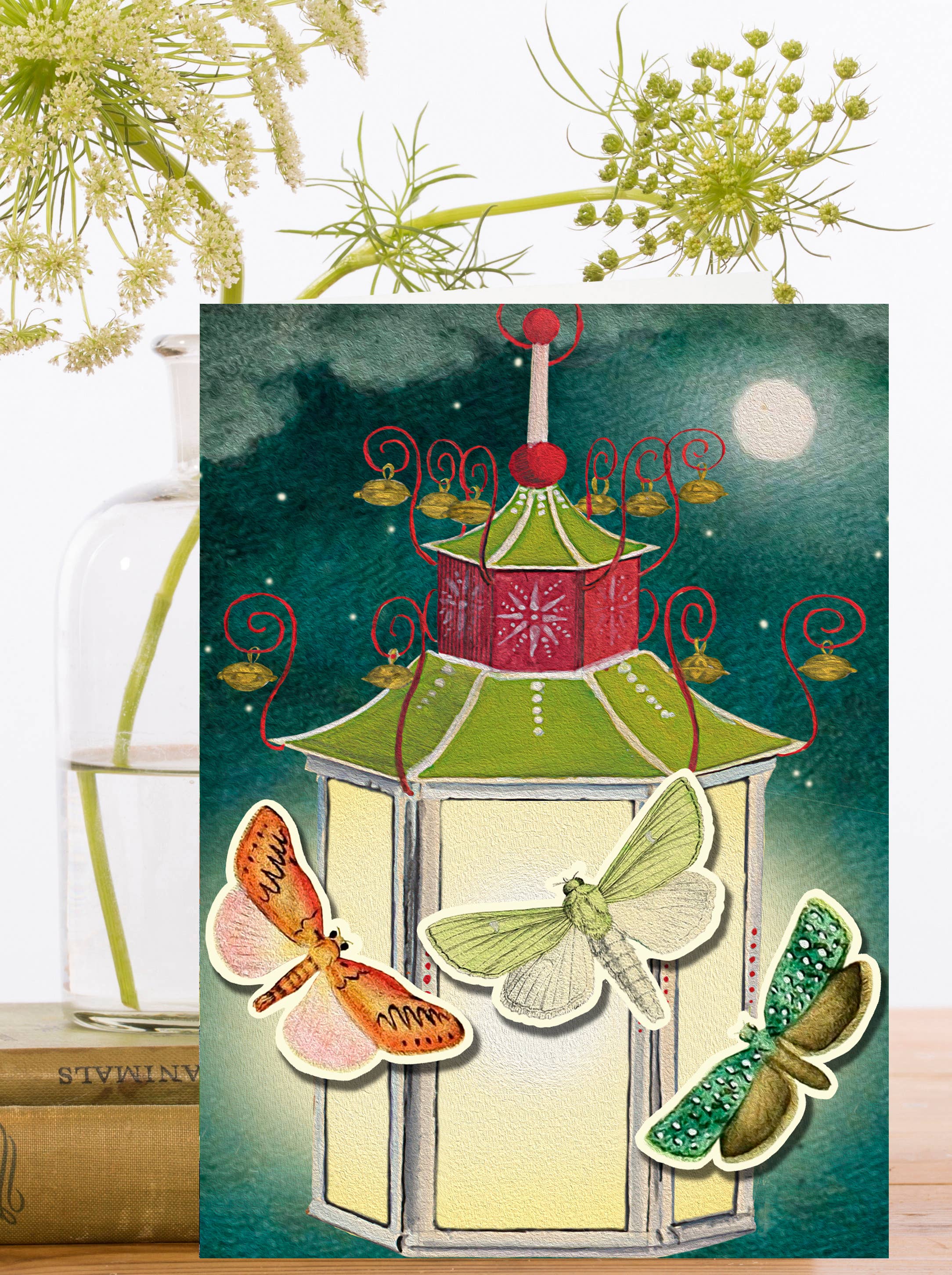 PU006P ~ Pop Up Greeting Card with Moths