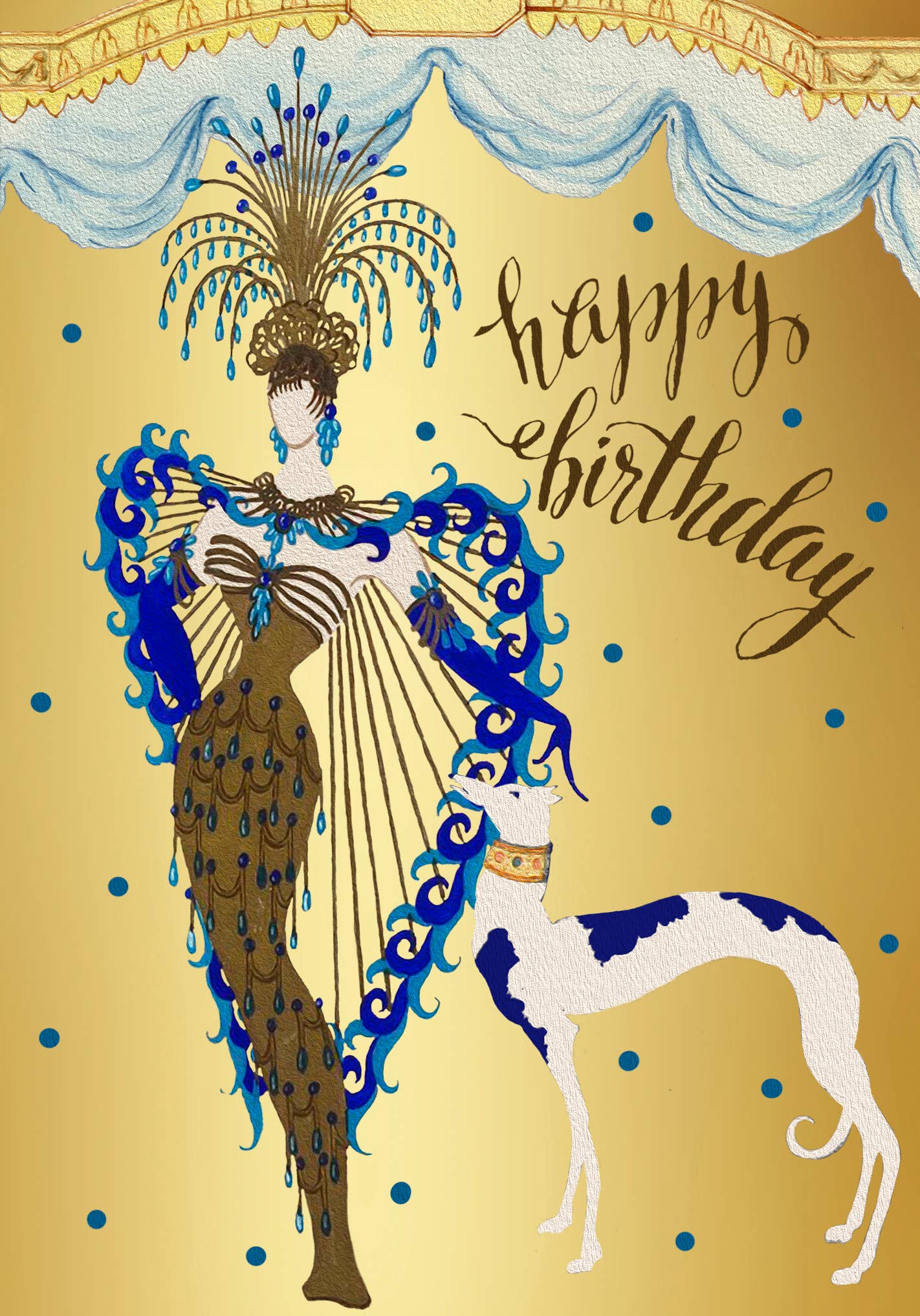 HB257P ~ Gold Foil Birthday Card