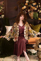 Golden Hour Pixie Duster Cropped Kimono w/ Florals
