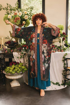 Flight of Fancy Opera Duster Kimono Robe Hummingbird
