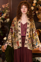 Golden Hour Pixie Duster Cropped Kimono w/ Florals