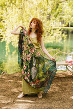 The Daydreamer Scarf w/ Sleeping Beauty, Florals & Rabbits