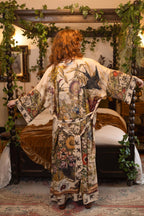 Golden Hour Opera Duster Kimono Robe w/ boho floral print