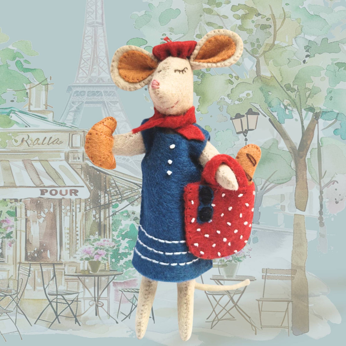 Little Mouse in Paris Felt Craft Mini Kit: English