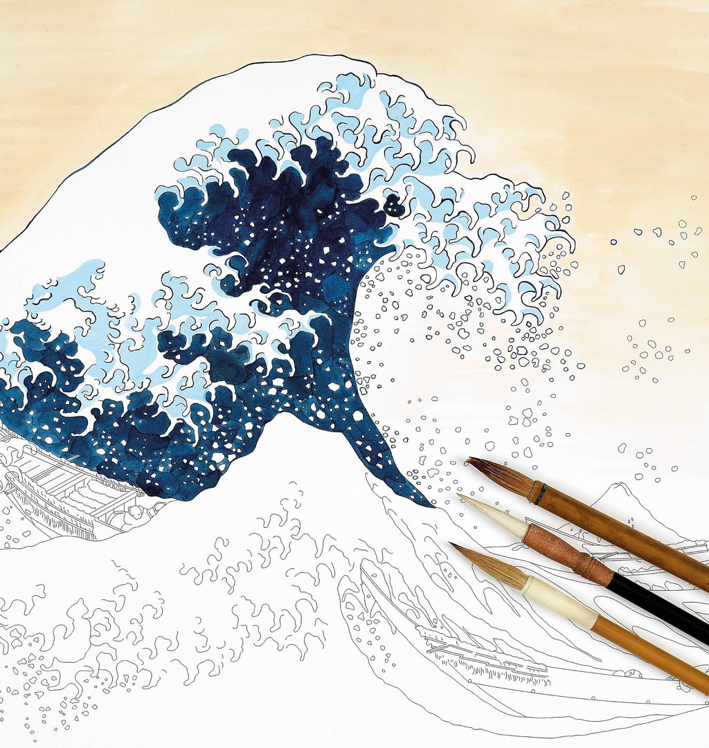 Hokusai Artists' Colouring Book